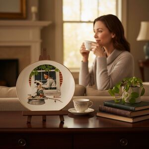 Danbury Mint Norman Rockwell "Day Dreaming" 8 1/2" Collector Plate